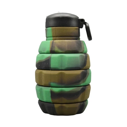 قمقمه سیلیکونی تاشو مدل Grenade ظرفیت 0.5 لیتر