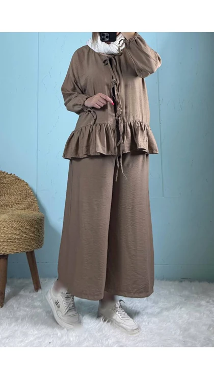 ست شومیز گره‌ای و شلوار زنانه 33792