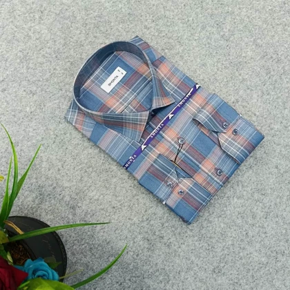 پیراهن طرحدار مردانه قواره ازاد ( قواره کلاسیک ) _ استین بلند