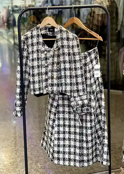 کراپ کت و دامن شنل