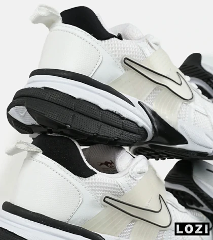 کفش کتانی مردانه و زنانه سفید مشکی Nike cushlon مدل 7444