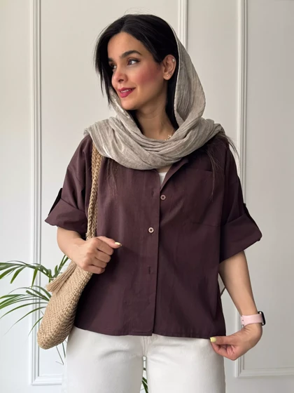 مانتو شومیزی باکسی سایه