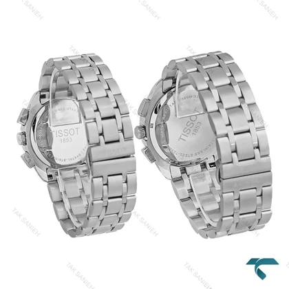ساعت تیسوت ست سه موتوره استیل صفحه مشکی Tissot-8279-S