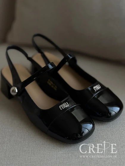 کفش میو میو یراق گرد پاشنه 5 سانت