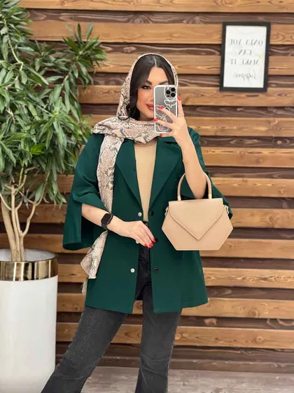 مانتو لینن آستین مثلثی