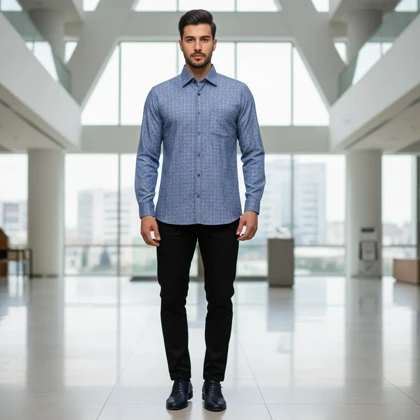 پیراهن مردانه آستین کوتاه و بلند طرحدار چاپی بدون آبرفت