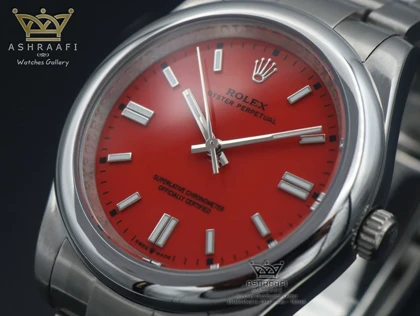 ساعت رولکس پرپچوآل صفحه قرمز Rolex Perpetual Coral red 01