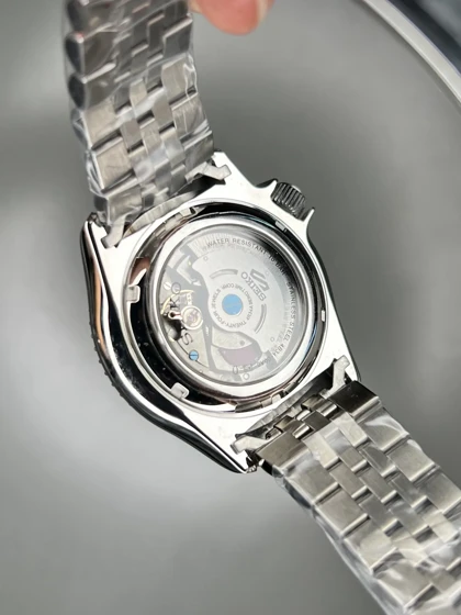 ساعت مچی سیکو 5 بند سیلور صفحه سفید Seiko 5 GMT