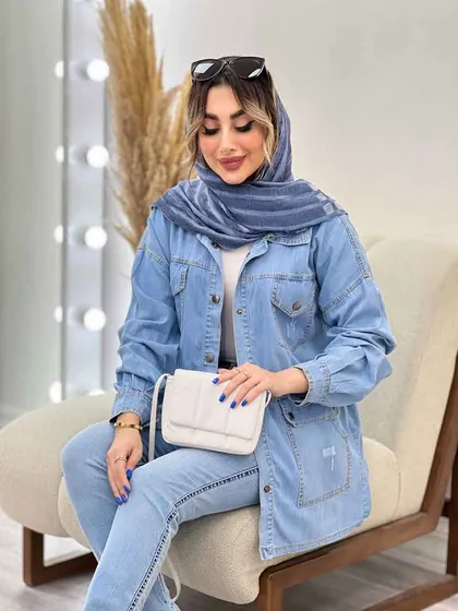 مانتو جین چهار جیب ماهلین
