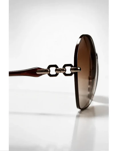عینک آفتابی UV400 اورسایز زنجیری کد U1-006