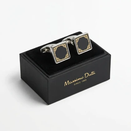 دکمه سردست لاکچری طرح تایل اسلیمی برند Massimo Dutti