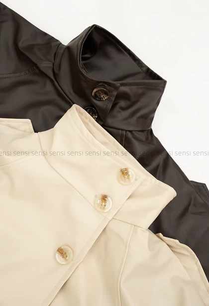 ترنچ کت چرم آستر دار4دکمه کد1004882