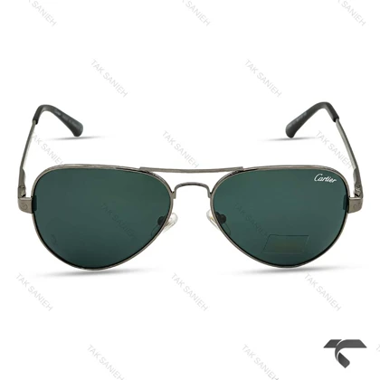 عینک آفتابی خلبانی کارتیر مردانه P2863-3 فریم نوک مدادی Cartier-9968-G