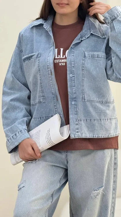 کت جین ساده