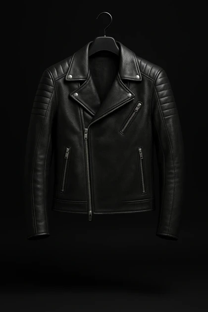 کت چرم یقه انگلیسی زیپ کج مشکی کیفیت استثنایی اورجینال دیلم