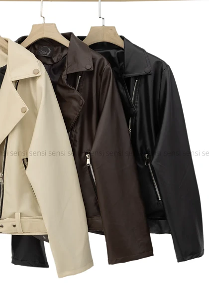 بایکر چرم آستر دار زارا کد1004868