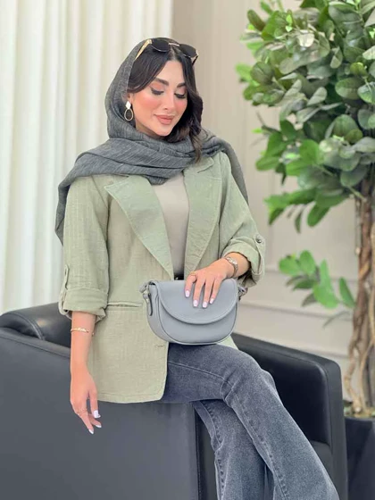 مانتو دو دکمه آستین پاگن آرنیکا
