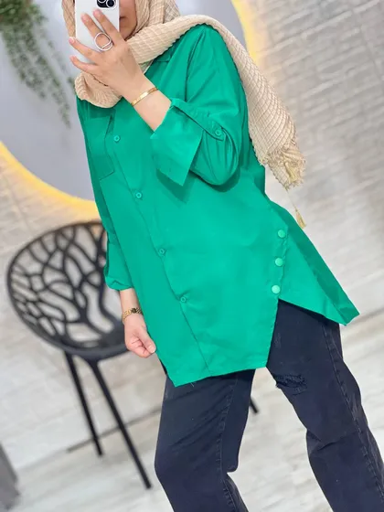 شومیز پایین دکمه