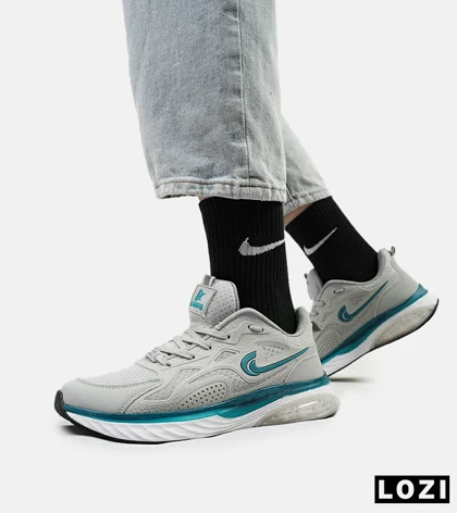 کفش کتانی مردانه طوسی آبی Nike air max pluse