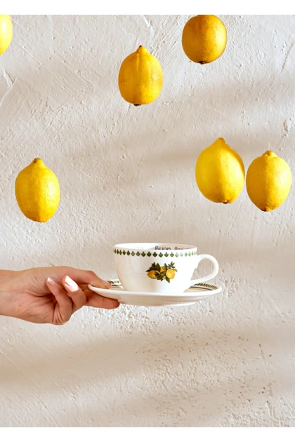 ست فنجان چای 2 نفره Bella Maison مدل Lemoncello - چندرنگ