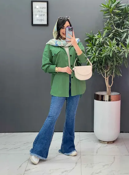 مانتو شومیزی جیب پاکتی