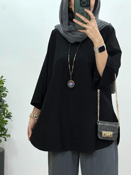 تونیک مانتویی لینن شاپرک(ایراد دار)