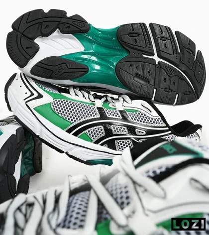 کفش کتانی بزرگ پا خاکستری مشکی سبز ASICS GT 2130