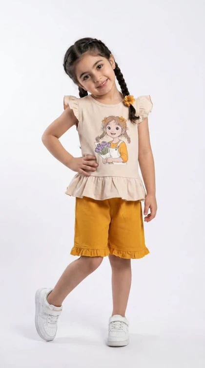 تاپ و شلوارک بچگانه دختر گلفروش