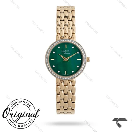 لاکسمی زنانه 8172-6 طلایی دورنگین صفحه سبز Laxmi-9294-L