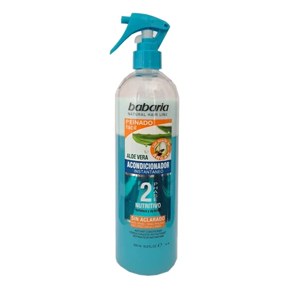 اسپری دوفاز مو باباریا مدل Aloe Vera & Argan & Solar Protection حجم 500 میل