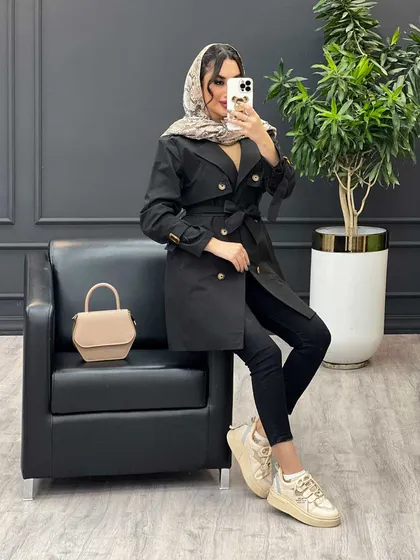 بارانی ژیله دکمه دار