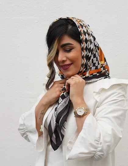 روسری ساتن ابریشم مکزیکو