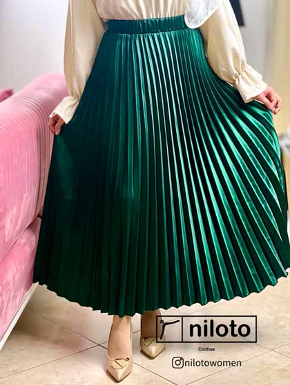 دامن پلیسه ساتن مجلسی (5500)