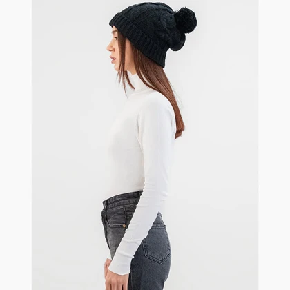 پلیور بافت یقه اسکی اسلیم فیت زنانه - 71251352