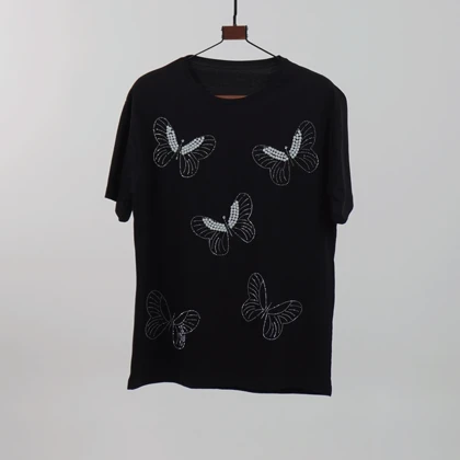 تیشرت پروانه مرواریدی