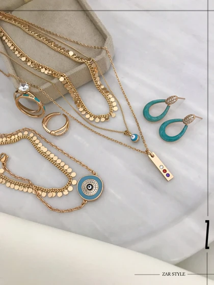 گوشواره میناکاری آویز اشکی
