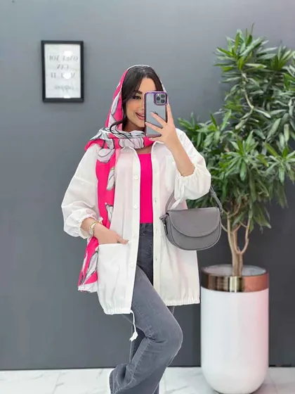 مانتو جیب دوبل آستین بند دار