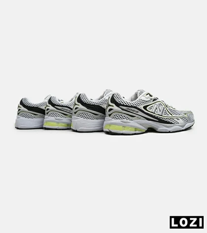 کفش کتانی مردانه و زنانه سفید نقره ای لیمویی NEW BALANCE 1064 مدل 5626