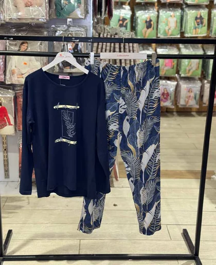 بلوز و شلوار سایز بزرگ نخ پنبه سکسن کد40749