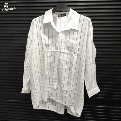 شومیز شیشه ای سفید زنانه کد 69