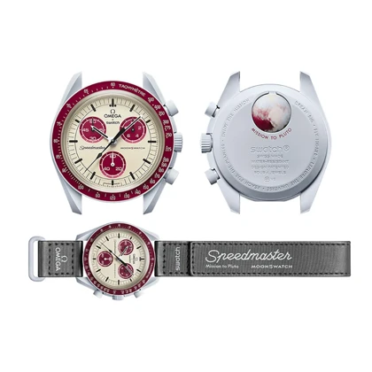 ساعت امگا سواچ مدل پولوتون طوسی u-6877