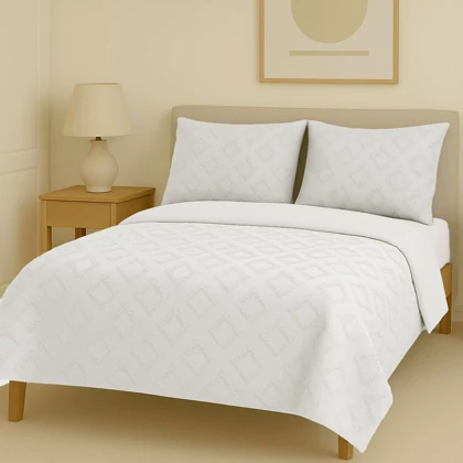 سرویس روتختی کاوری مینیمال طرح برجسته لوزی ریز