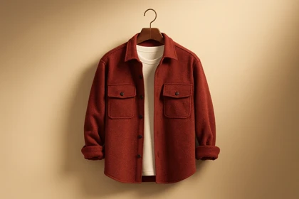 کت فوتر کوبیده قرمز اناری خاص و ضخیم استایل اولد مانی آزاد باکسی