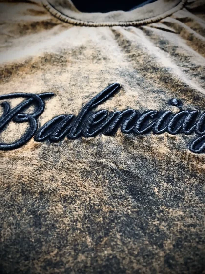 تیشرت باکسی تمام پنبه مدل سنگشور Balenciaga _ قهوه ای
