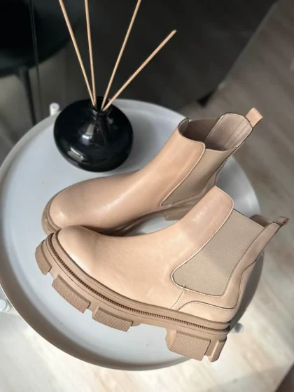 کفش نیم بوت زنانه مدل 00027 - Flat Ankle Boots