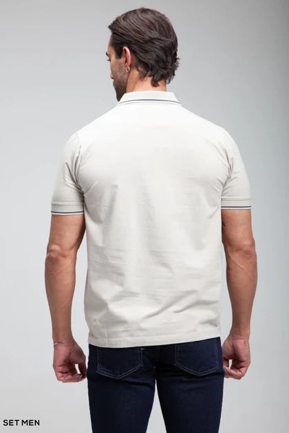 تیشرت یقه دار نیم زیپ