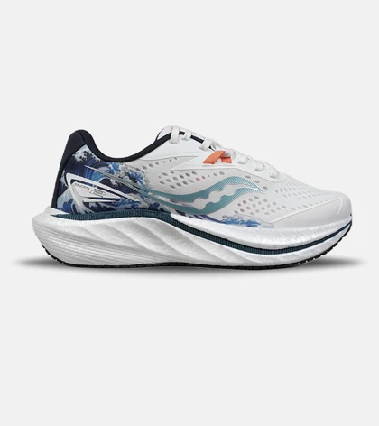 کتانی ساکونی سفید آبی مردانه و زنانه مدل 9148 کفش اسپرت Saucony
