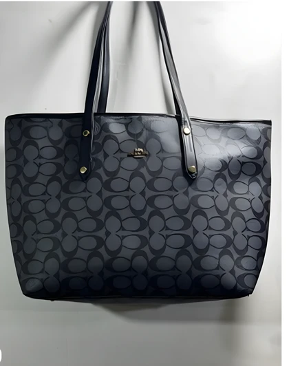 کیف زنانه توت بگ کوچ 2رو Coach طوسی مدل پرمیوم چرم مصنوعی درجه یک