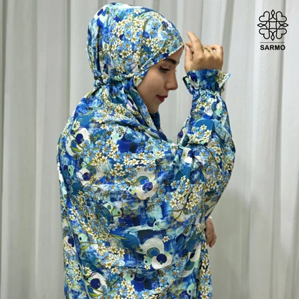 چادرنماز آستین‌دار نیلگون