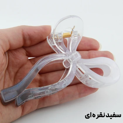 کلیپس دخترانه مدل پاپیون دنباله دار دو رنگ